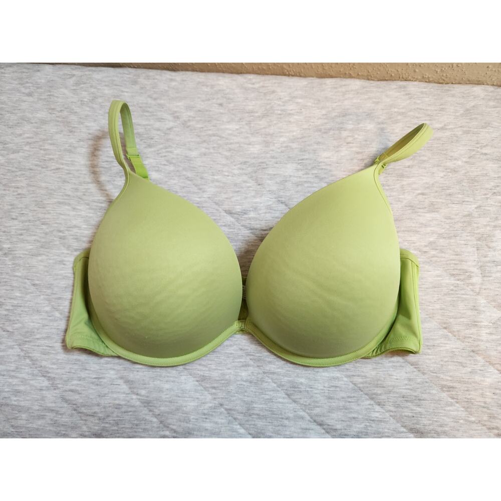 Cacique Womens Green Solid‎ Comfortable Sexy Sensual T Shirt Bra Size 42DD
